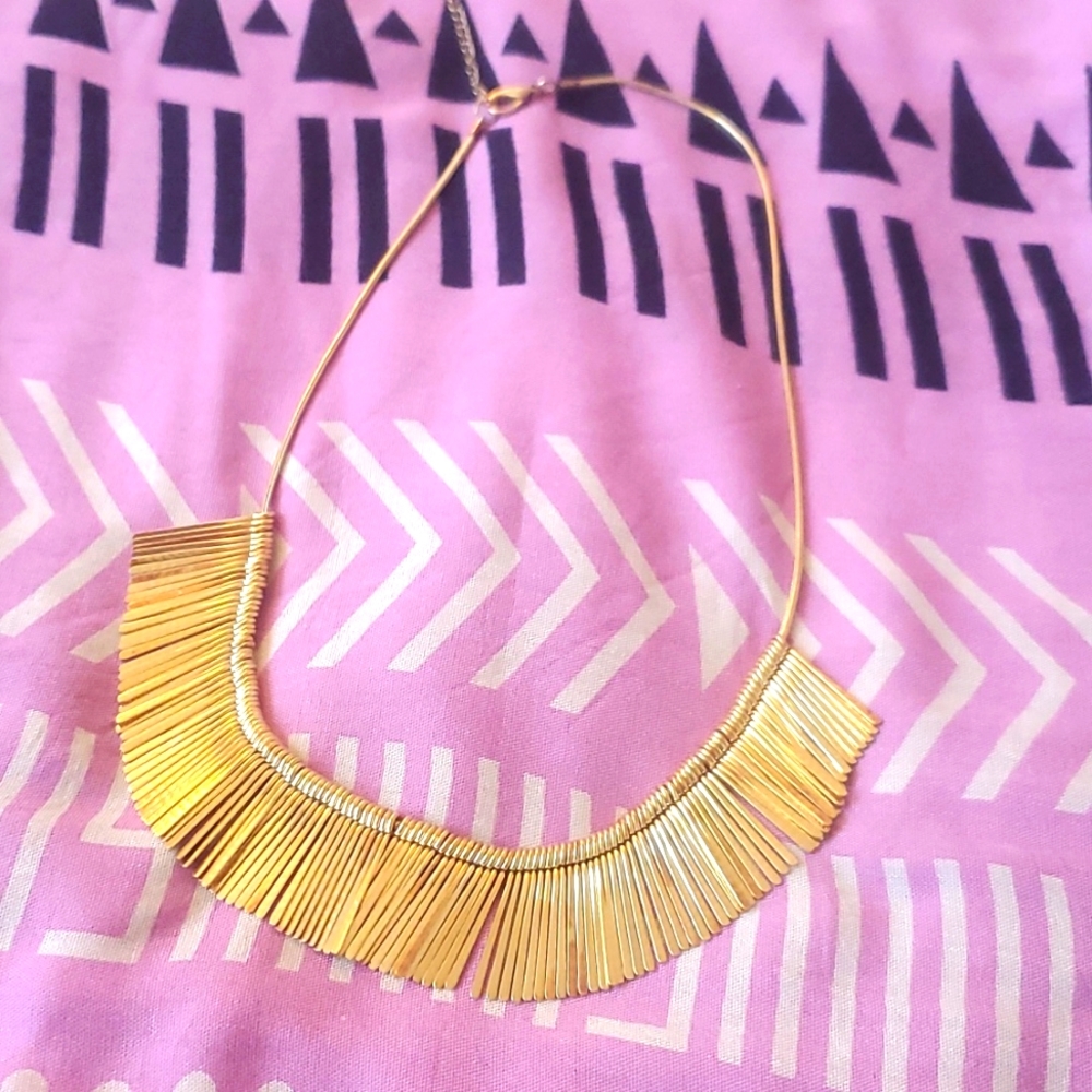 Gold statement necklace